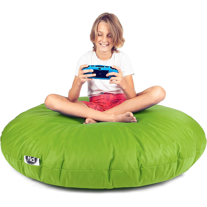 В 1 Функція Beanbag Seat Cushion Bean Bag - Kiwi - діаметр 100 см у 25 кольорах та 3 різних кольорах Розміри - повністю заповнені, 2