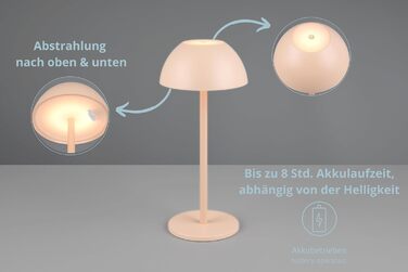 Бездротова настільна лампа Robert, LED, регулювання яскравості, USB зарядка, 30 см (пісок)