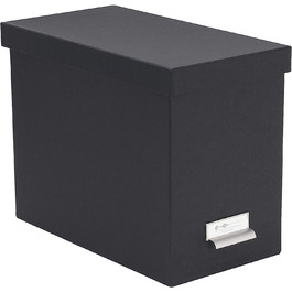 Йохан підвісна коробка для зберігання з кришкою-стильна архівна коробка, що включає 8 підвісних степлерів-підвісна коробка для зберігання папок з ДВП і паперу - (темно-сірий)