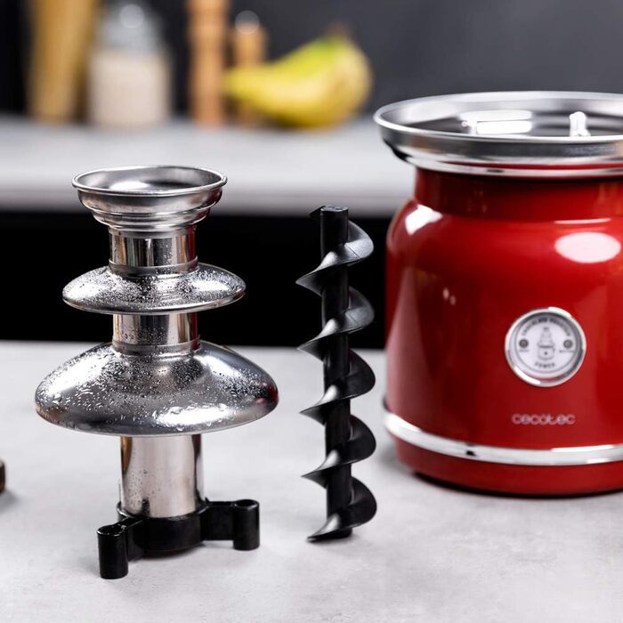 Шоколадний фонтан Cecotec Chocolicious, 90 Вт, ретро-дизайн, сталевий корпус, 3 каскади, знімні деталі, придатні для миття в посудомийній машині