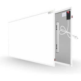 Інфрачервовий обігрівач Byecold 300 Вт з підставкою - електрообігрівач, панельний нагрівач, енергозберігаючий, з захистом від перегріву, білий