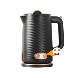 Електричний чайник OLEGA 1.8L, 1800W, з нержавіючої сталі, автоматичне вимкнення, захист від сухого кип'яття, чорний