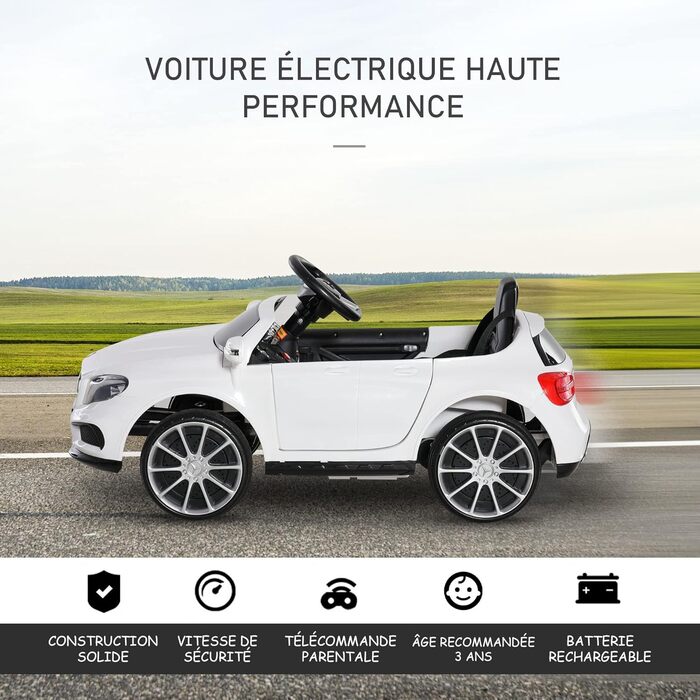 Дитячий електромобіль Mercedes-Benz GLA з пультом, MP3, USB, світлом і звуком, для дітей від 3 років, вантажність 30 кг
