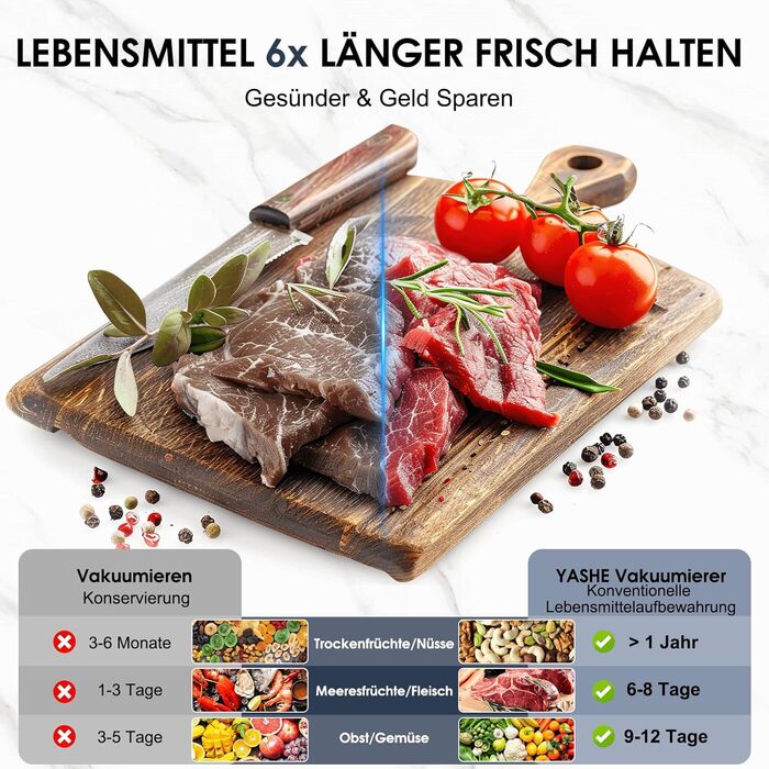 Вакууматор для продуктів 10-в-1 з магнітною кришкою, 80кПа, подвійним швом та подвійним насосом, з відсіком для рулонів та шлангом