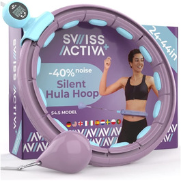 Швейцарський обруч Activa Smart Hula Hoop-обруч, який не падає - Обруч Smart Hula Hoop для дорослих з вагою і виступами - Обруч для фітнесу для схуднення S4.S фіолетово-синій