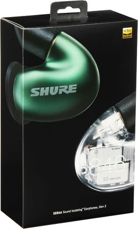 Навушники Shure SE846, чотири динаміки, настроювана частотна характеристика, знімний кабель, зелений нефрит Gen 2