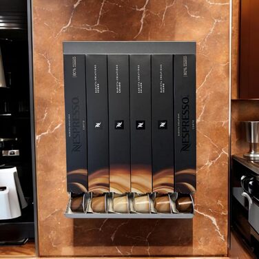 Настінний тримач для капсул Nespresso (6 шт.) - органайзер з нержавіючої сталі, мінімалістичний, для кухні