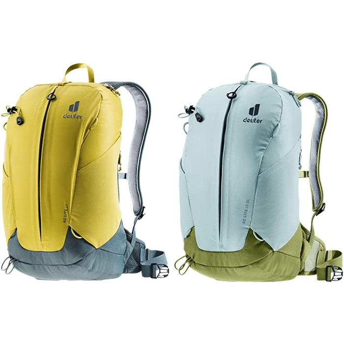 Похідний рюкзак deuter унісекс Ac Lite 17 (17 л, зелений каррі-чирок, комплект з 15 л, жіночий похідний рюкзак)