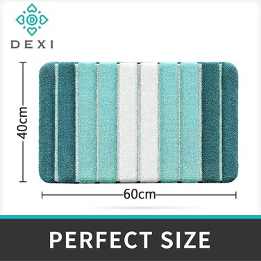 Килимок DEXI для ванної кімнати нековзний килимок для ванної килимок для ванної вбираючий м'який можна прати в пральній машині для ванної кімнати ,(40 х 60 см, зелений)