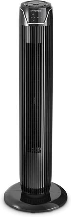 Баштовий вентилятор TROTEC TVE 36 T 45 Вт, коливання 60, 3 ступені, розмір 92 см, дуже тихий, з пультом дистанційного керування, таймером, LED-дисплеєм, функцією вимкнення, чорний