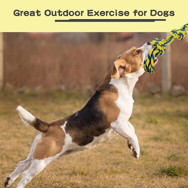 Іграшка-мотузка для собак YIKEBALOG, Вулична іграшка-банджі, для собак середнього і великого розміру, для підвішування, тренувальна мотузка з великим пружинним стрижнем, комплект, великого розміру, жовтого кольору