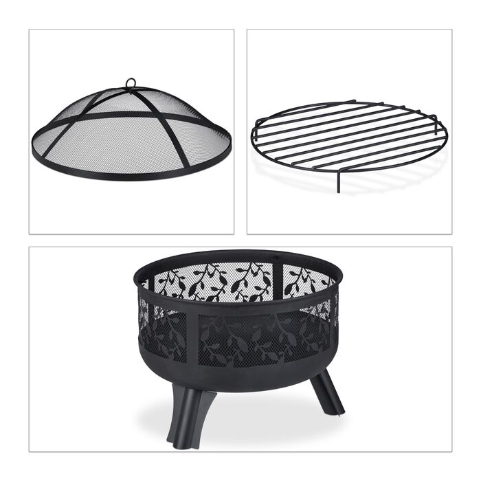 Вогнище Relaxdays із захистом від іскор