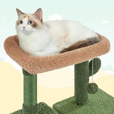 Висотою 160 см, стійка кігтеточка для котів Cat Tree з 4 стовбурами сизалю Оглядовий майданчик Cat Cave Кігтеточка Гамак, зелений/коричневий