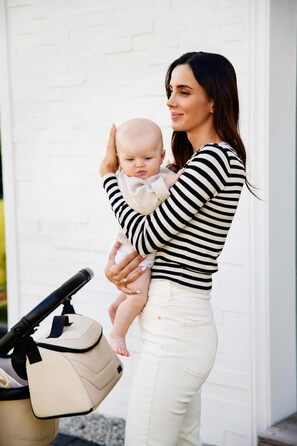 Дитяча коляска MoMi GISELLE 2 в 1 комбінована, сіра, з функцією візка, 5-точкова система безпеки, від народження до 22 кг, з корзиною для покупок, матрацом, дощовиком та пеленатором