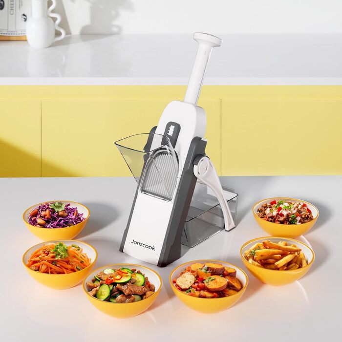 Набір для нарізання овочів 5-в-1, регулювання товщини 0,1-8 мм, сірий (Space Grey)