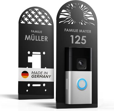 Клінцель для Ring Doorbell 2, 3, 3+: Персоналізоване табличко з акрилу для дверей, поштова скринька, гравіювання