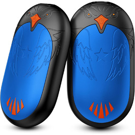 Електричні грілки для рук 2 шт. з USB-зарядкою, 3 режими нагріву, 24 години тепла, багаторазові, для зими, блакитні