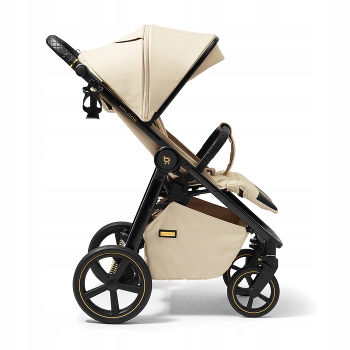 Дитячий прогулянковий візок 4BABY Xplode, алюмінієвий, у відтінках коричневого та бежевого