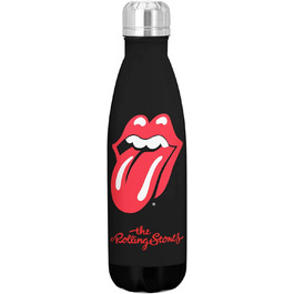 Пляшка для води Rocksax 500 мл The Rolling Stones Язичок 18/8 з нержавіючої сталі, герметичний, 12 годин гарячий, 24 години холодний, 26,5 см у висоту х 7 см у діаметрі, офіційний ліцензований продукт