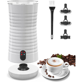 Електричний спінювач молока Morpilot 6-в-1: для лате, капучино, гарячого шоколаду, 130-500 мл, 600 Вт, антипригарне покриття, нержавіюча сталь, бежевий