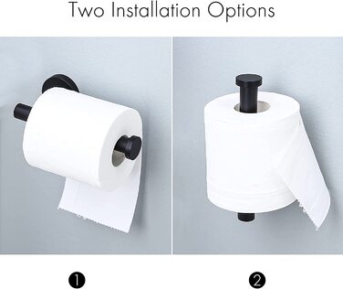 Тримач для туалетного паперу KES тримач для туалетного паперу з нержавіючої сталі SUS304 тримач для туалетного паперу тримач для туалетного паперу тримач для туалетного паперу настінний матовий тримач для паперу, A275S2-2 (1, чорний)
