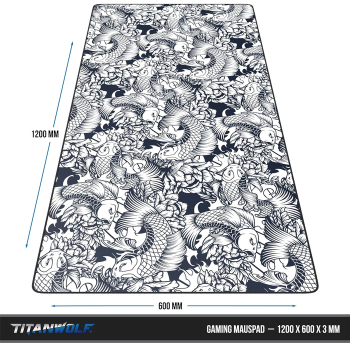 Килимок для миші Titanwolf 1200x600 мм з картою світу XXXL - великий, для геймінгу, покращує точність та швидкість, сумісний з Logitech