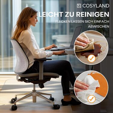 Килимок під офісне крісло COSYLAND, напівпрозорий, 120x120 см