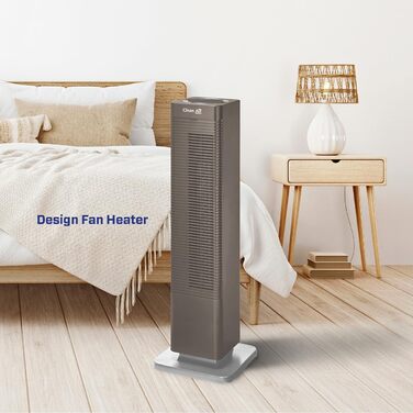 Обігрівач та вентилятор 2-в-1 Clean Air Optima CA-904G Smart: дизайн, 1000/2000 Вт, термостат, осциляція 80º, для приміщень до 40 м² (коричневий)