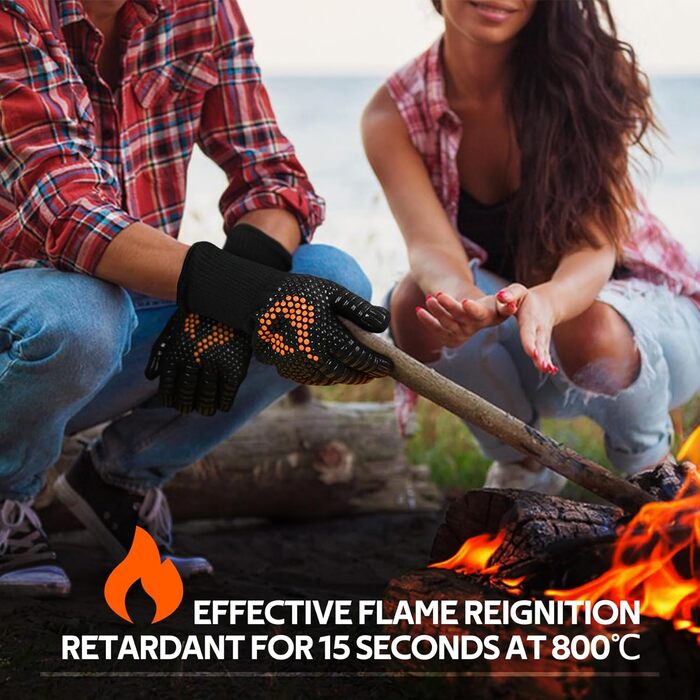 Набір гриль-посуду Onlyfire 4 шт. з нержавіючої сталі та акації (щипці, лопатка, виделка, щітка)