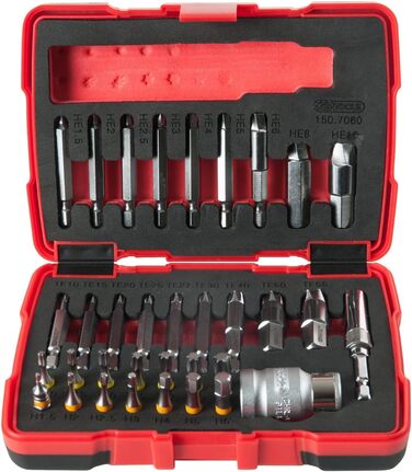 Набір викруток KS Tools 150.7060 1/4 10 мм Torx і шестигранник, 34 шт.