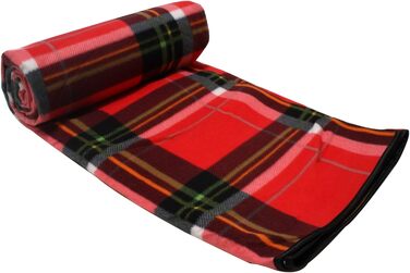 Ковдра для пікніка XXL Фліс 200 x 200 см Кемпінг у червону клітинку