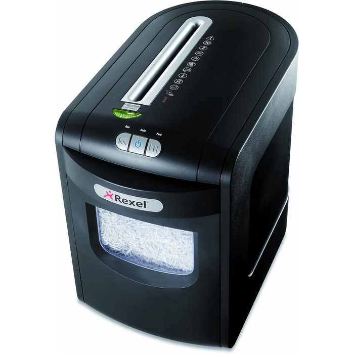 Шредер Rexel REM820 для документів, мікроріз, ручний привід, 21 л, чорний