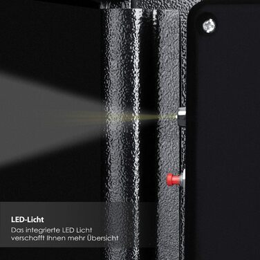 Електронний сейф KESSER® | 38x30x30 см | Вбудована батарея | Сейф з цифровим замком | 3-х рівнева замикаюча система | Настінний/підлоговий сейф | Сейф для дому | Внутрішнє освітлення | Чорний |