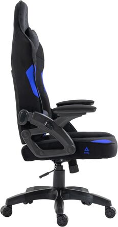 Крісло ігрове KRAKEN CHAIRS, тканинне, ергономічне, для геймерів, чорно-синій, до 130 кг