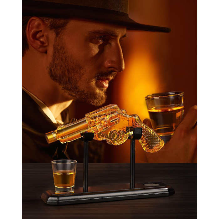 Набір віскі Oaksea: декантик та 2 келихи – ідеальний подарунок для чоловіків, батька, на Різдво, для любителів віскі