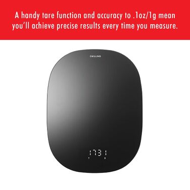 Кухонні ваги ZWILLING Enfinigy Digital, 10 кг, точність 0,1 г, чорний колір