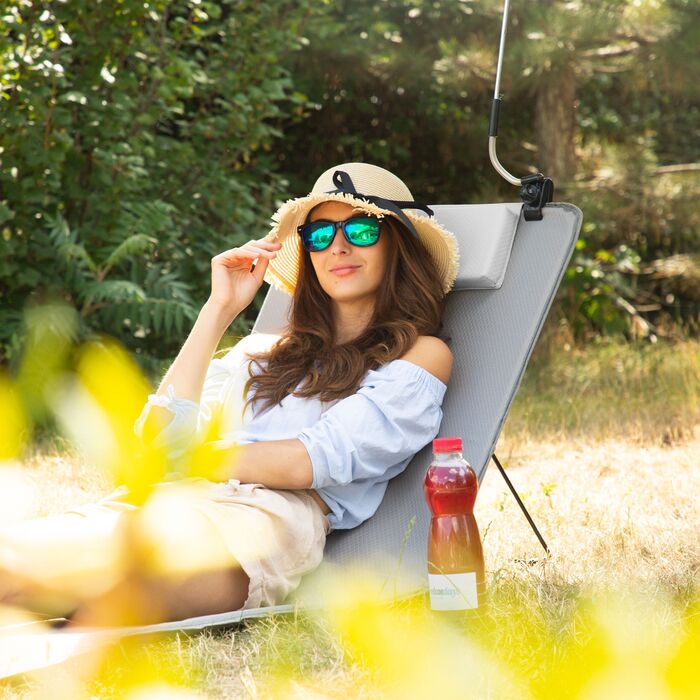 Relaxdays Пляжний килимок із сонцезахисним парасолькою