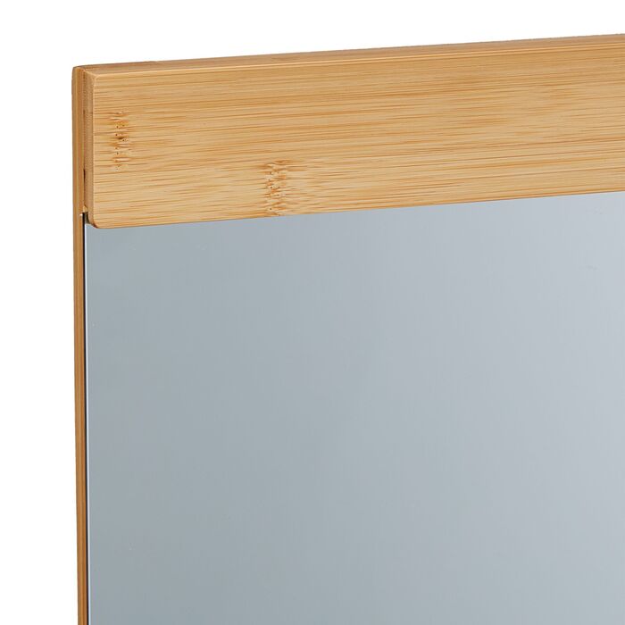 Дзеркало для ванної кімнати Relaxdays на стіну з бамбуковою полицею