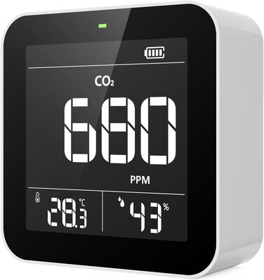 Temtop C10-2ND Монітор CO2 з Bluetooth, Wi-Fi, App, Температура та Вологість, для Дому та Офісу