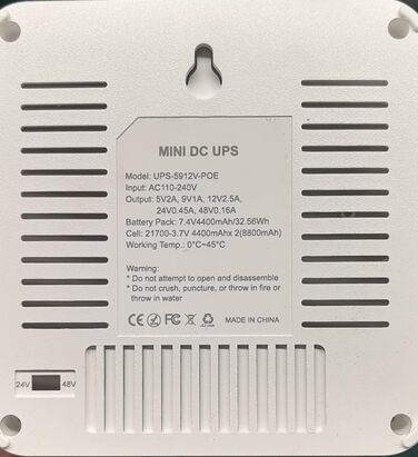 Mini UPS з внутрішньою батареєю високої ємності: 5V/9V/12V/PoE виходи для роутерів, камер, сигналізації