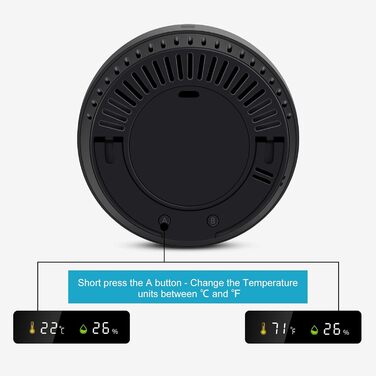 Вимірювач якості повітря Therm La Mode CF-30 з Smart-додаток: виявлення забруднювачів, пилу PM2.5/PM1.0, формальдегіду, CO2, температури, пилку. Великий LCD-дисплей