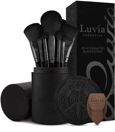 Набір пензликів для макіяжу Luvia Prime Vegan Pro 12 шт чорні