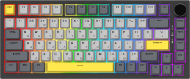 Дротова механічна клавіатура Ajazz AK820 Sea Salt Switch Black (AK820-SS-BGY)