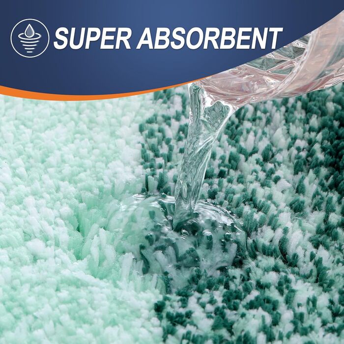 Набір килимків для ванної кімнати OLANLY: м'який, вбираючий, з мікрофібри, U-подібний килимок для унітазу, пухнастий набір килимків для ванної кімнати (76,2 x 50,8 см + 61 x 40,6 см + 61 x 50,8 см), 3 шт.