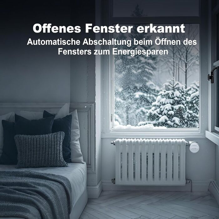 Smart термостат на радіатор 2 шт, Zigbee, бездротовий, сумісний з Tuya, Alexa, Google Assistant, для економії енергії
