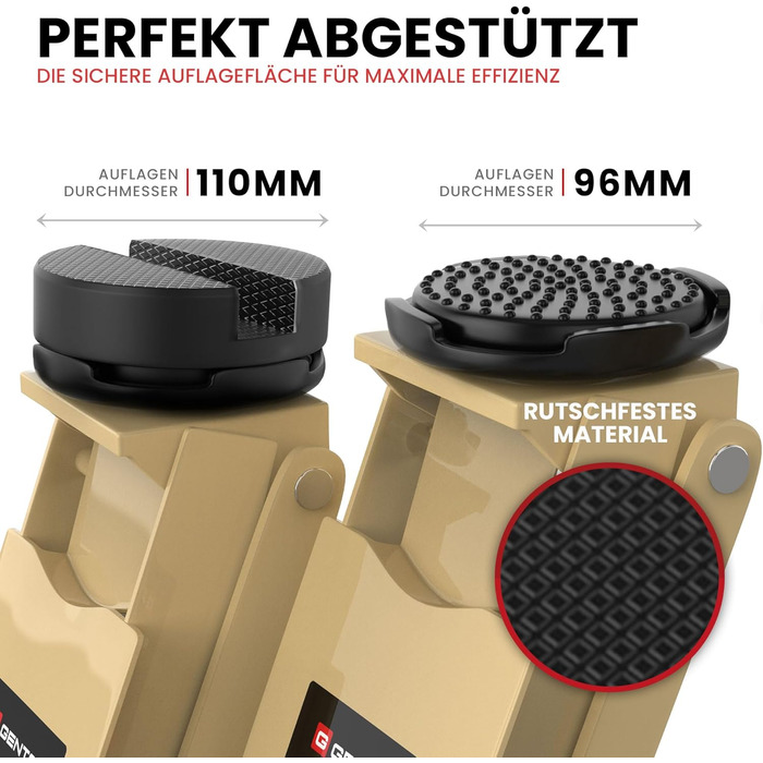 Гідравлічний домкрат 3T низькопрофільний 75-505мм з гумовими накладками для легкових авто та SUV – професійний, поворотний