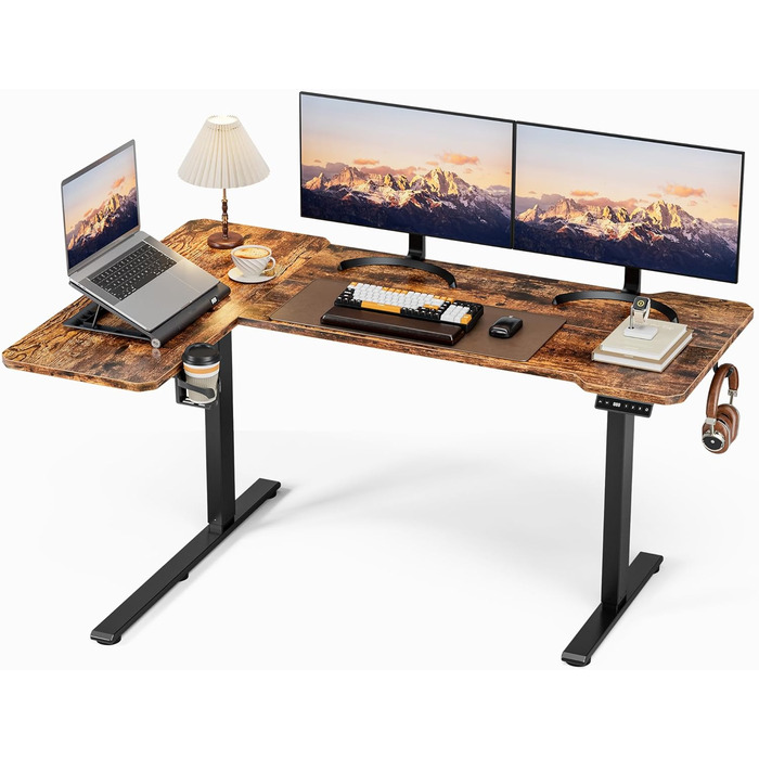 Регульований кутовий стіл Acrolix 150x100 см: електричний, для дому та офісу