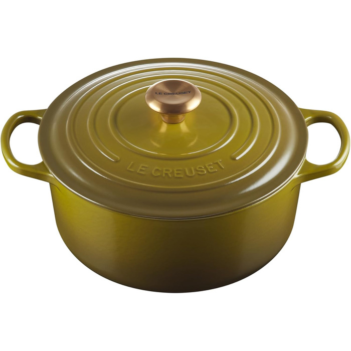Le Creuset Signature Чавунний жаровня з кришкою, Ø 26 см, 4.2 л, Ocean (Leaf It to Me)