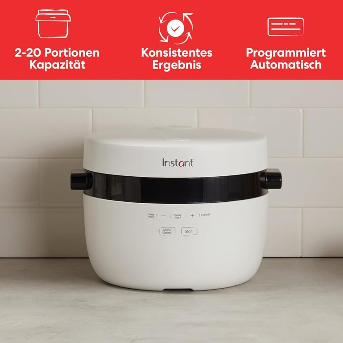 Покращена мультиварка Instant Pot, мультиварка 7,1 л / 4 функції приготування (повільне приготування, смаження, приготування на пару та підтримання тепла) Можна мити в посудомийній машині 800 Вт (рисоварка)