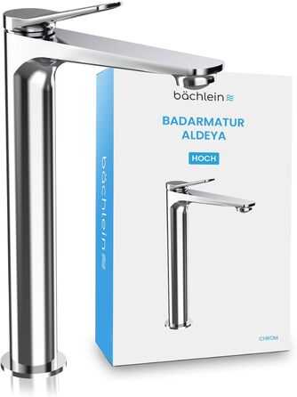 Чорний матовий змішувач для умивальника Aldeya: стильний дизайн, монтажний комплект, висока модель